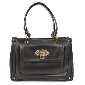 Bally handbag, leather, brown, women's, h32503j